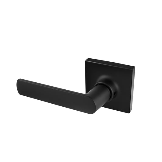 TradePro Square Rose Bela Passage Lever Set in Matt Black