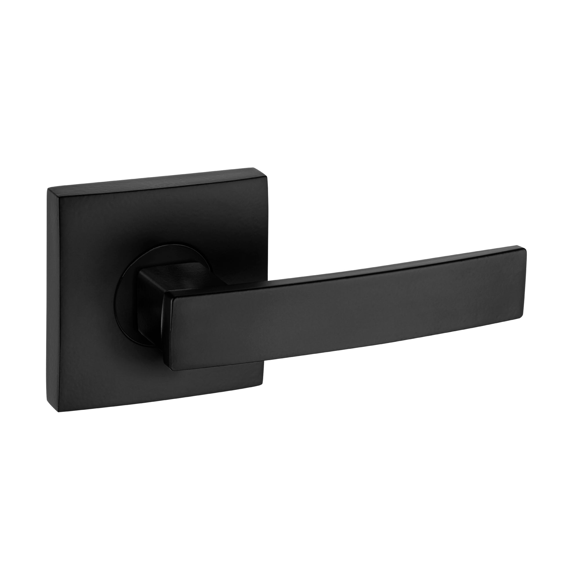 Neue Angular Square Rose Passage Lever Set in Matt Black