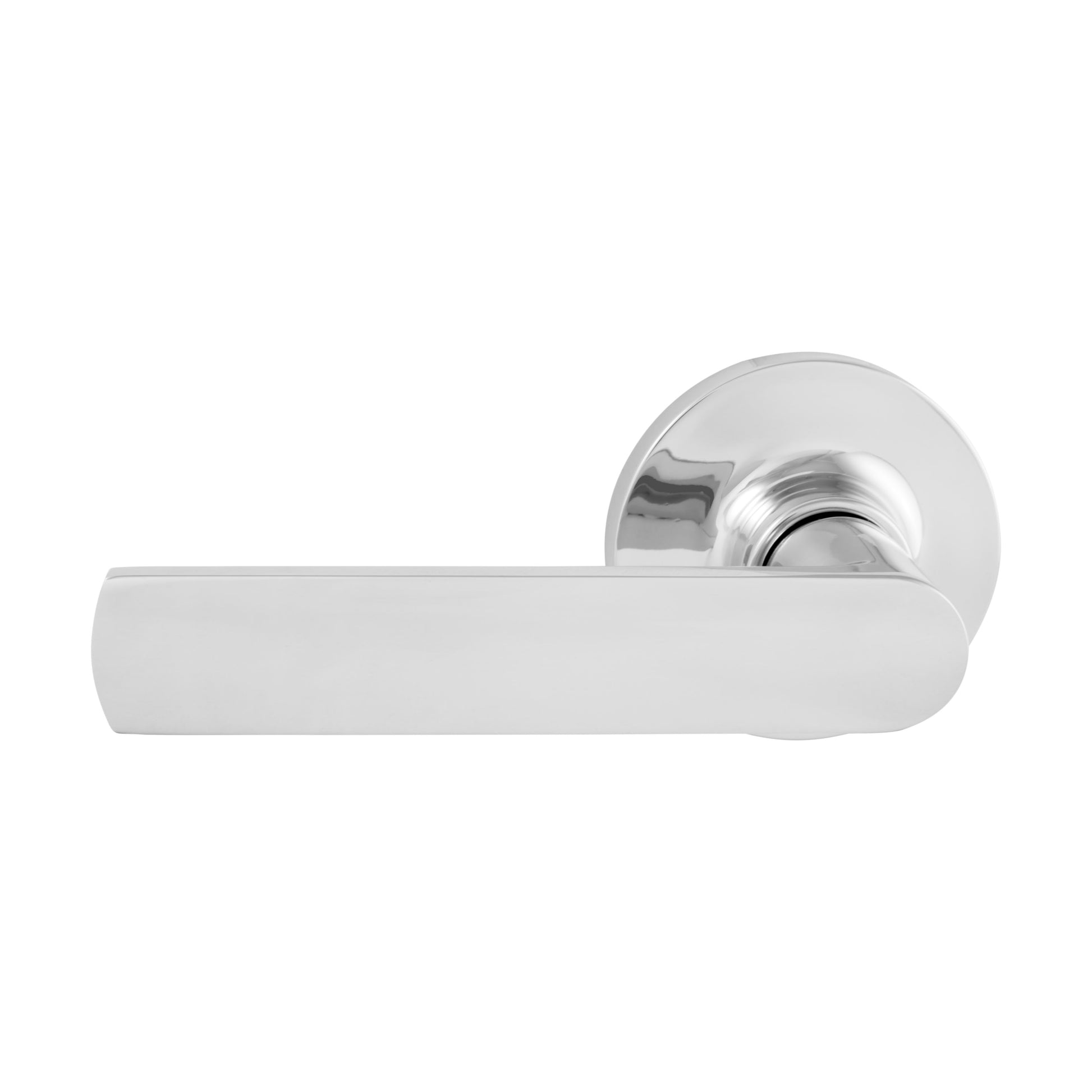 TradePro Round Rose Bela Dummy Trim Lever in Bright Chrome