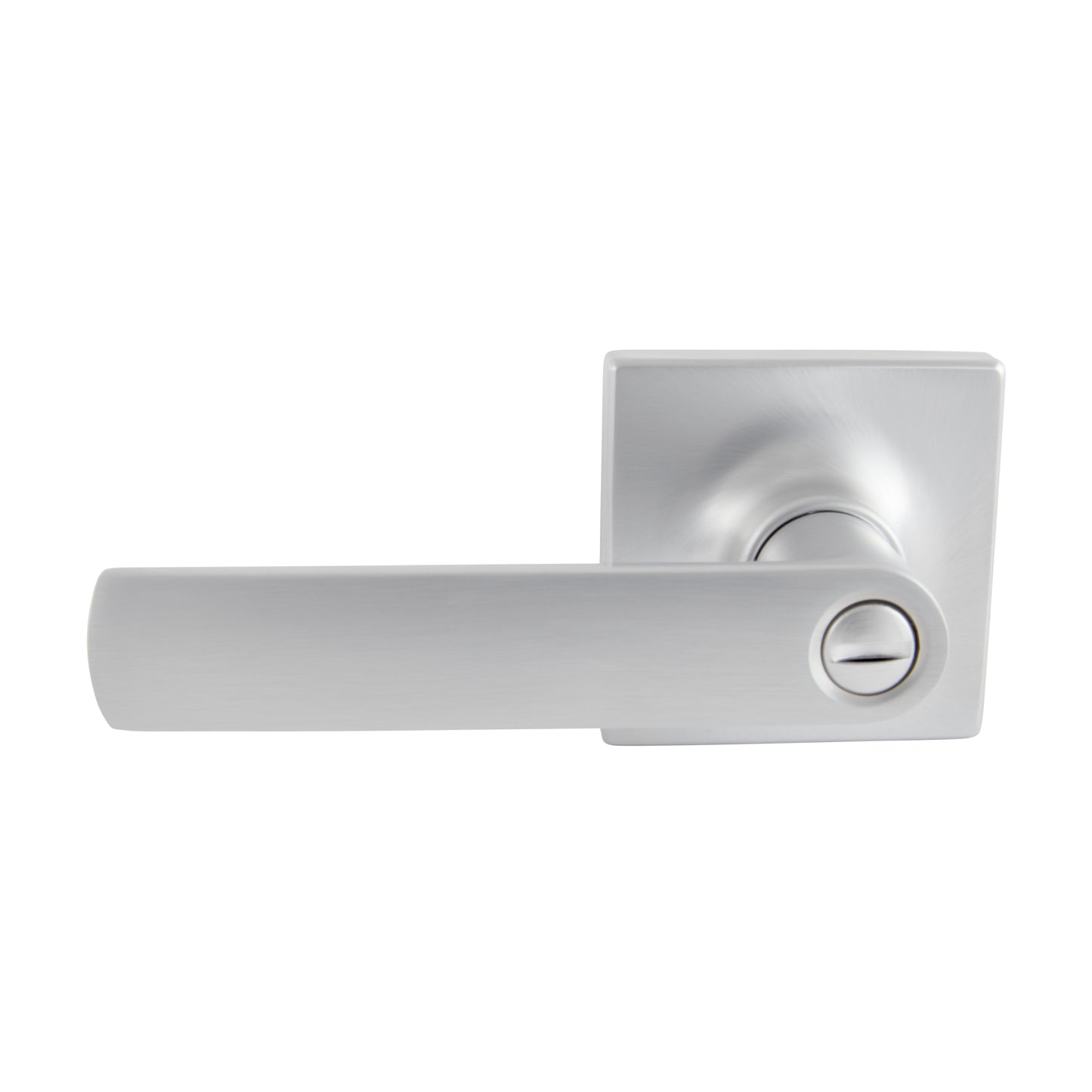 TradePro Square Rose Bela Privacy Lever Set in Satin Chrome