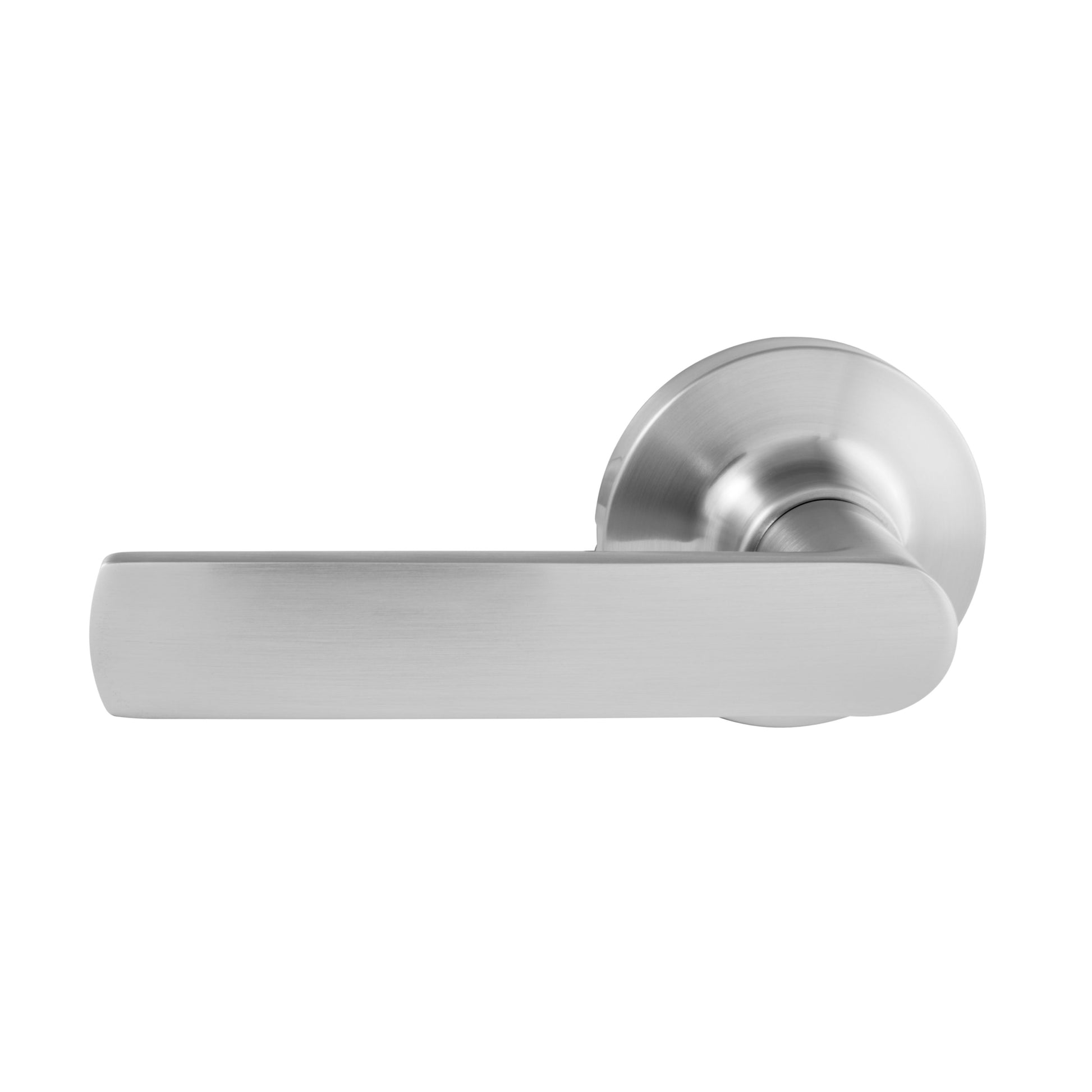 TradePro Round Rose Bela Passage Lever Set in Satin Chrome