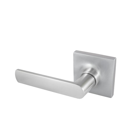 TradePro Square Rose Bela Dummy Trim Lever in Satin Chrome