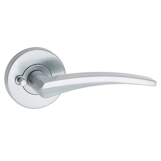 Choice Olive Privacy Lever Set in Satin Chrome