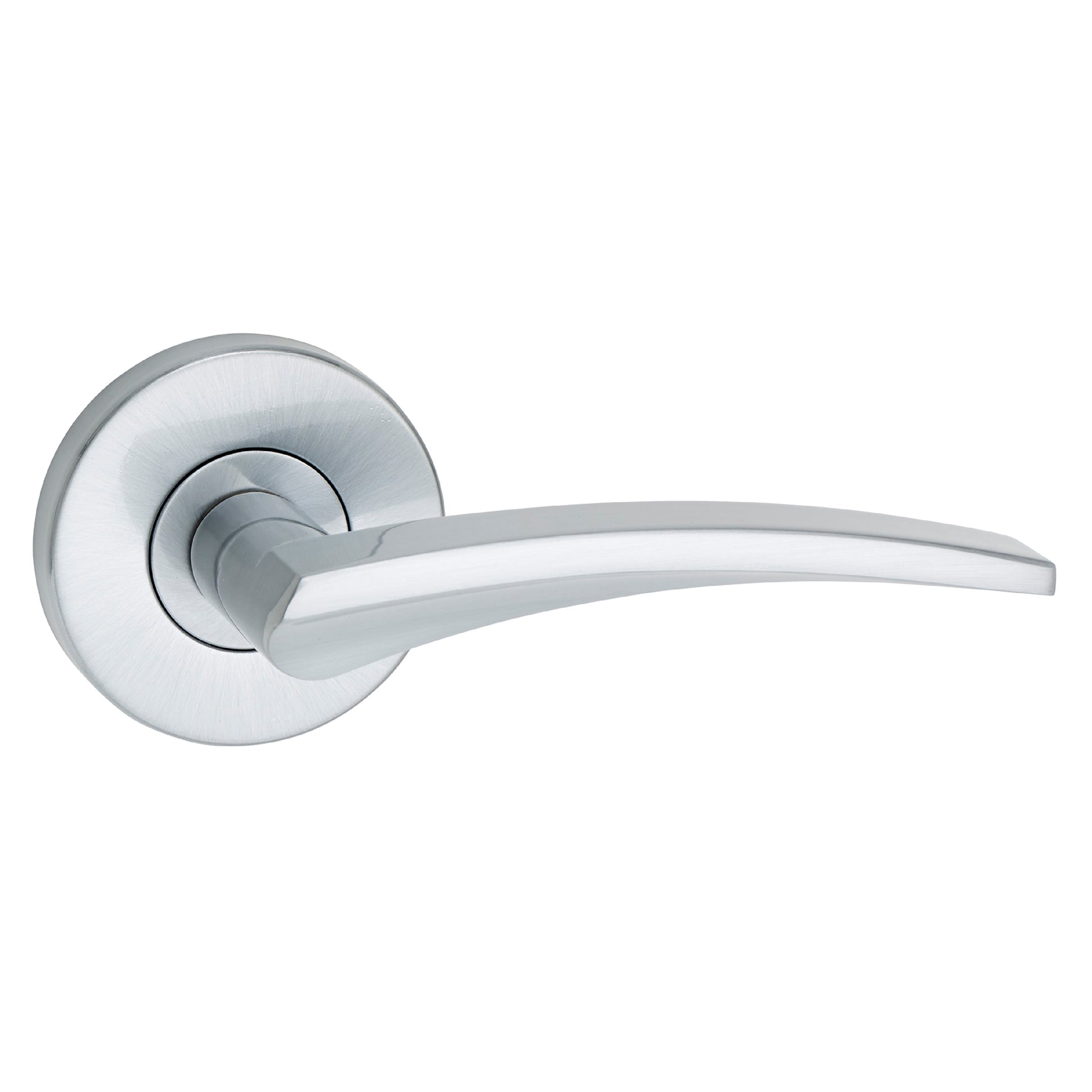 Choice Olive Passage Lever Set in Satin Chrome