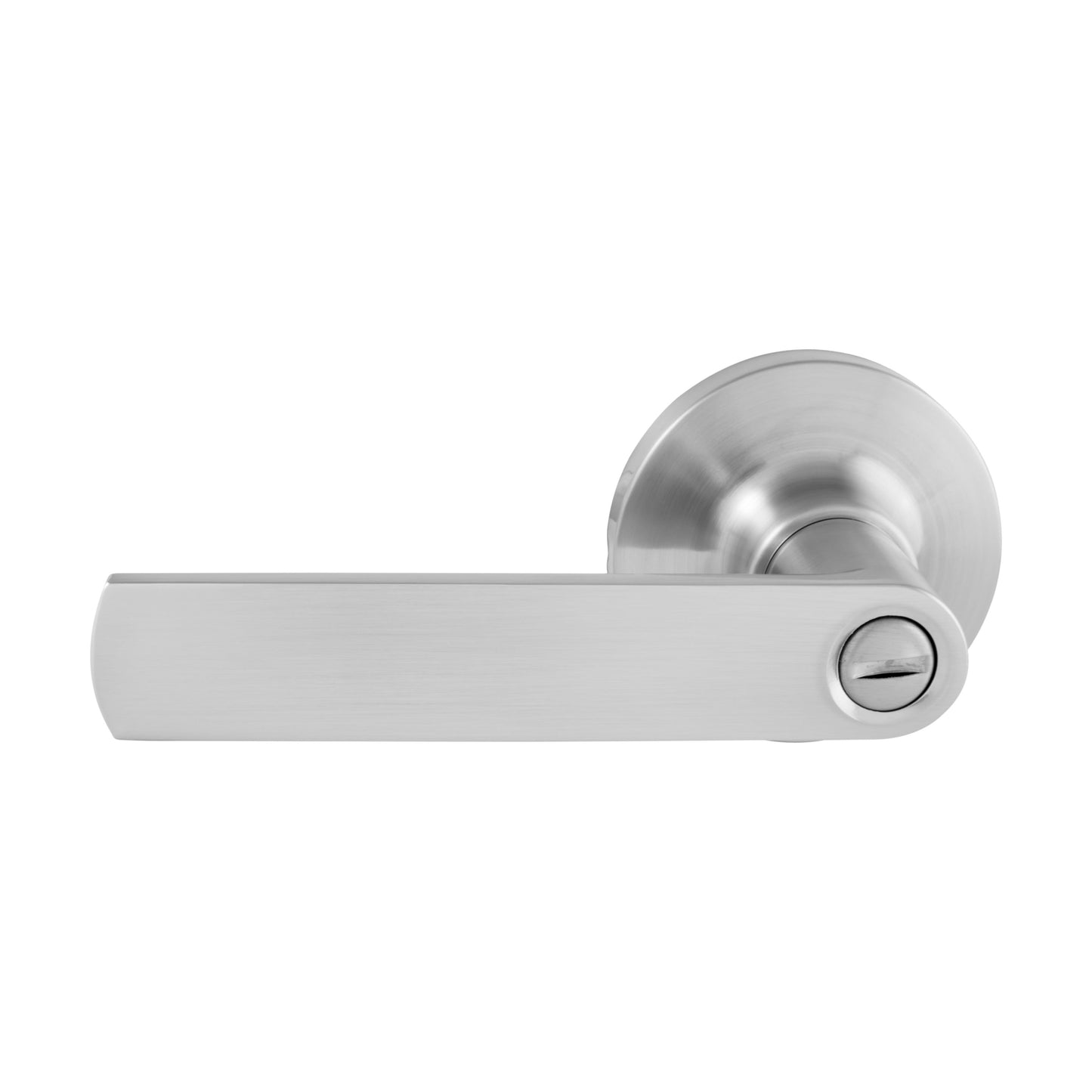 TradePro Round Rose Bela Privacy Lever Set in Satin Chrome