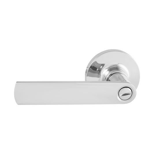 TradePro Round Rose Bela Privacy Lever Set in Bright Chrome