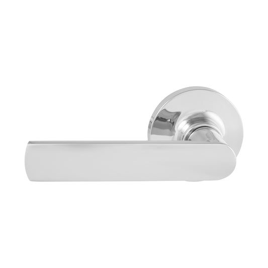 TradePro Round Rose Bela Passage Lever Set in Bright Chrome